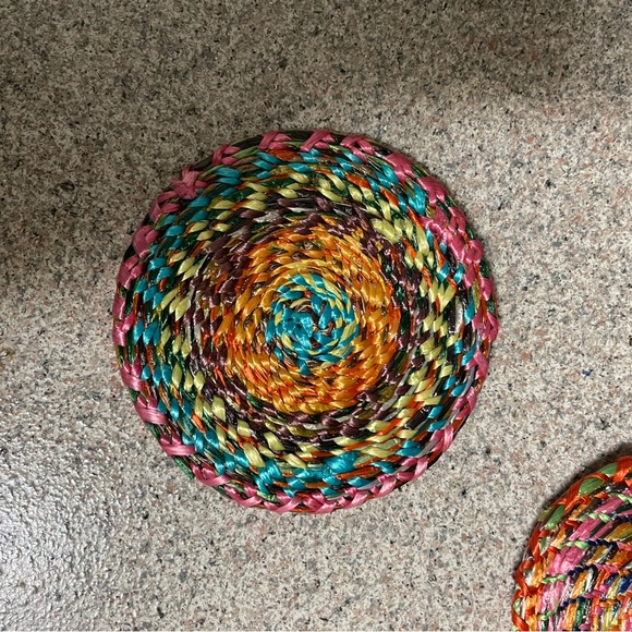 Boho chic rattan coaster - Picture 3 of 3